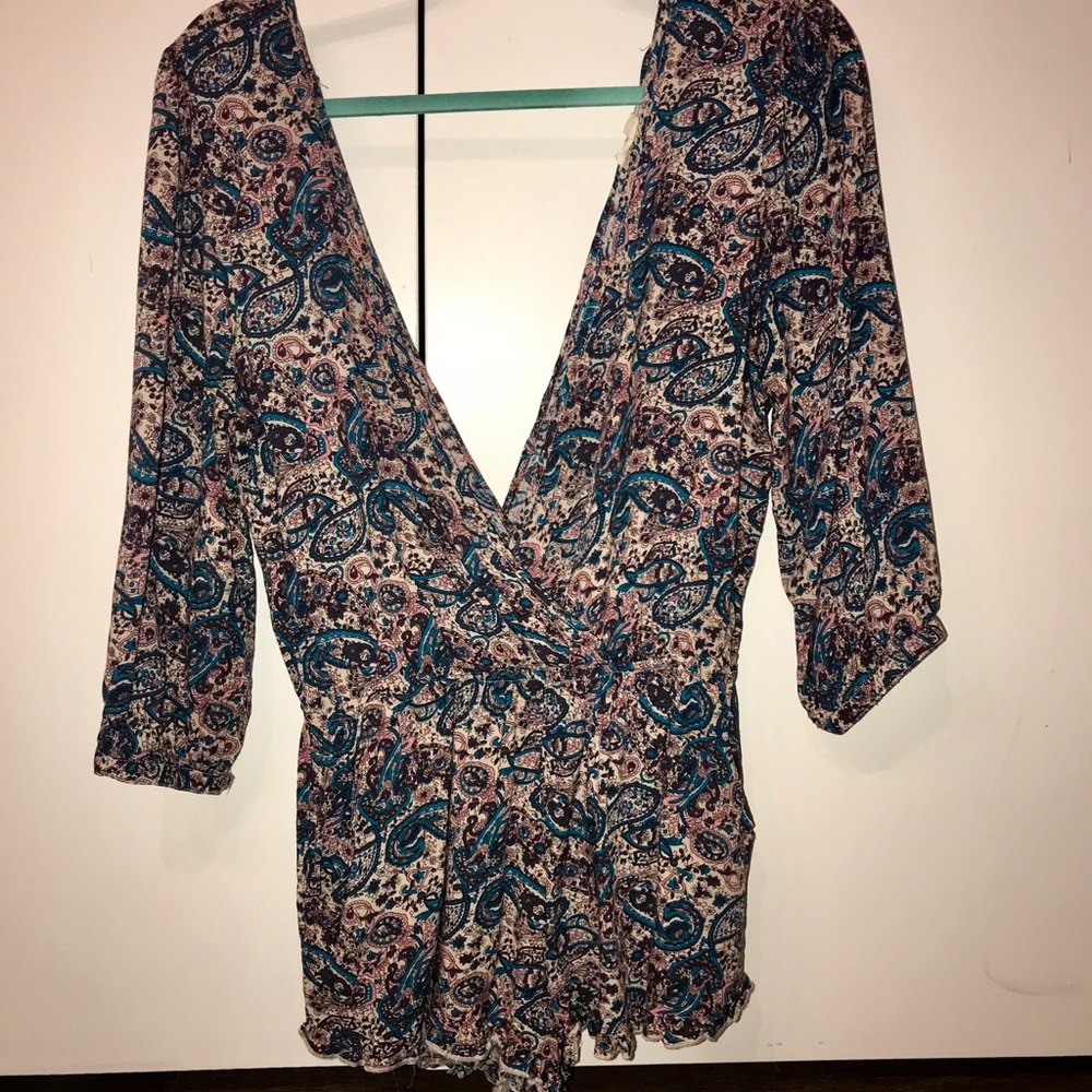 Floral/Bohemian Surplice Romper